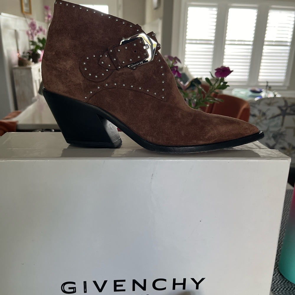Givenchy brown suede ankle bootie